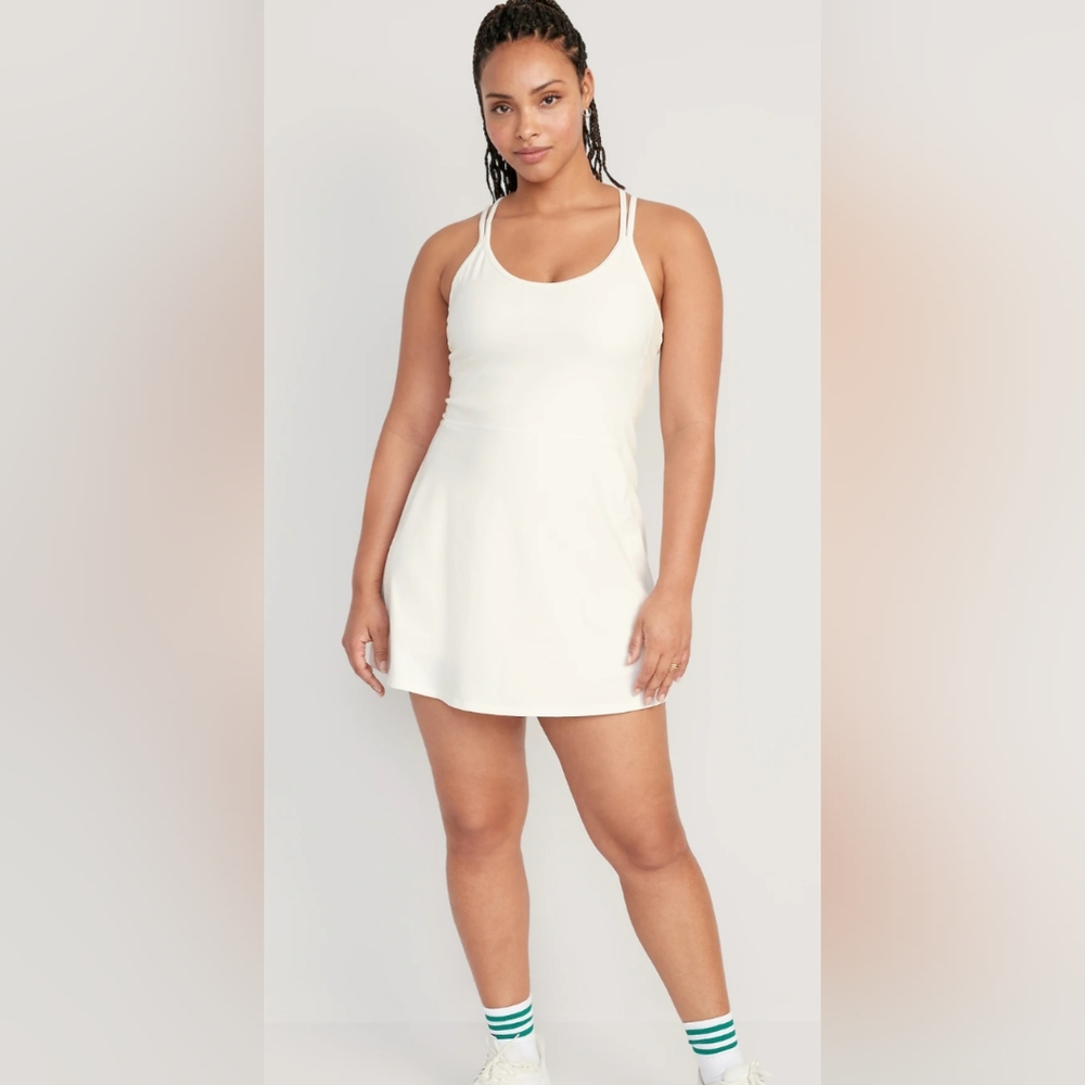 OLD NAVY, PowerChill Sleeveless Strappy Shelf-Bra Dress, Size Petite Extra Large